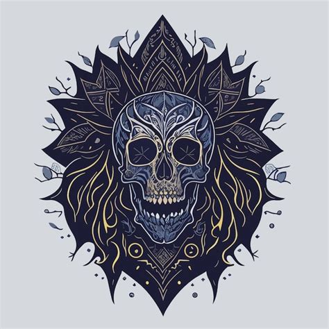 Premium Vector A Skull Head Vector Artwork For A Tshirt And Poster Design Illustration