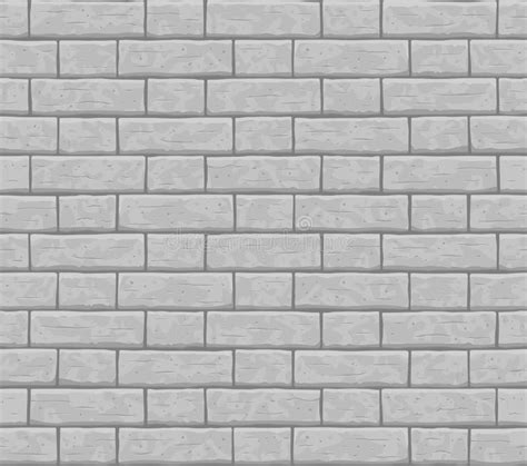 Brick Wall Gray Seamless Pattern Background Stock Vector