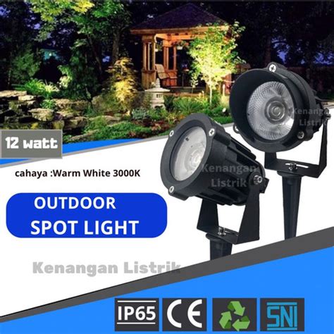 Jual LAMPU TAMAN LED COB OUTDOOR Spot Light WATERPROOF SOROT TAMAN 12W