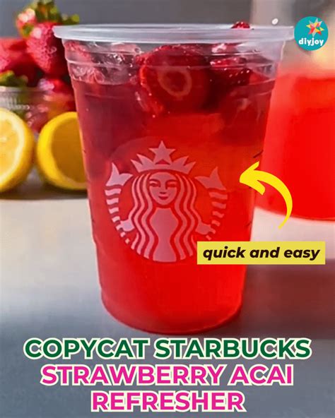 Copycat Starbucks Strawberry Acai With Lemonade Refresher