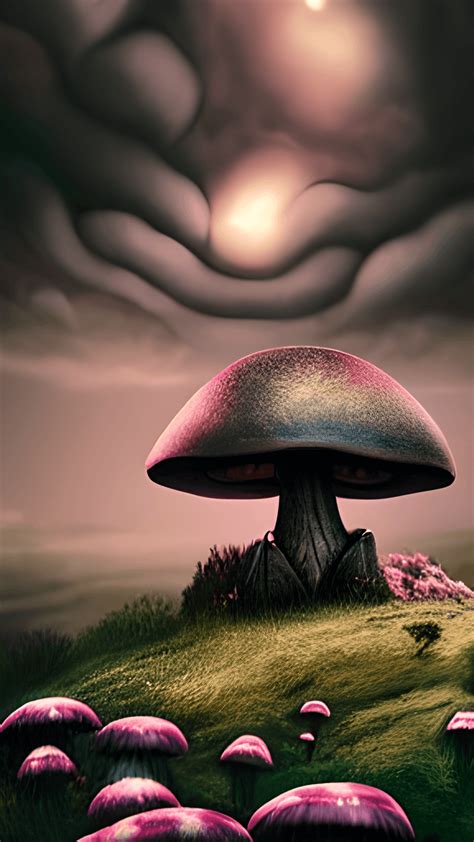 Midnight Mushroom Cottagecore Graphic Creative Fabrica