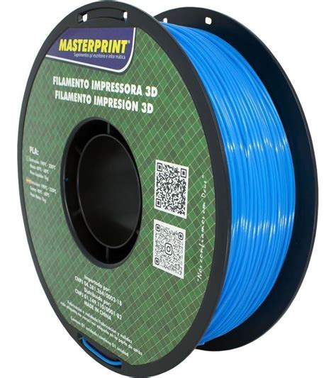 MASTERPRINT Filamento de Impressão 3D PLA 1 75mm 1kg Amarelo