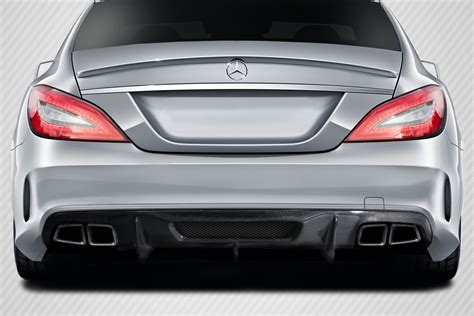 Carbon Fiber Rear Lip Add On Body Kit For Mercedes Cls