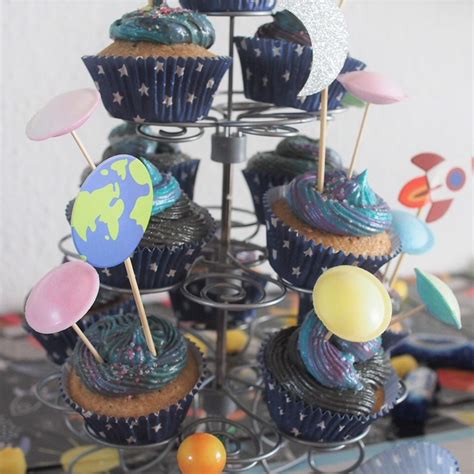 Weltraum Cupcake Topper Mottotraum