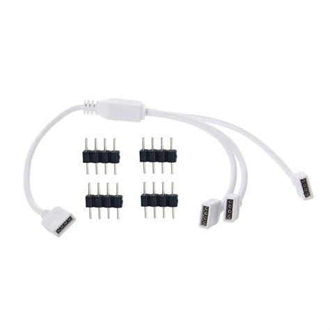 SAINTY 4pin White For 5050 3528 Female Connector LED Strip Adapter 4Pin