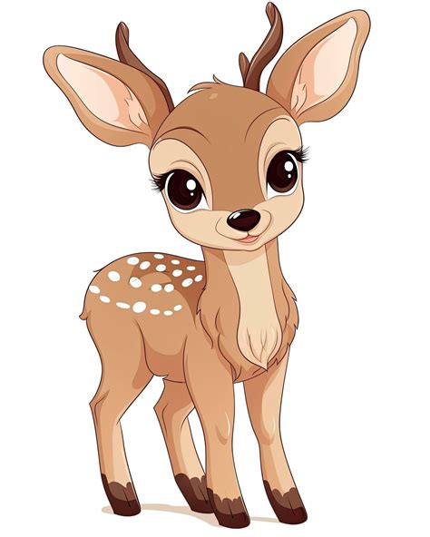 Deer Fawn Smiling Illustration Bundle Fawn Bundle Design Cute Fawn