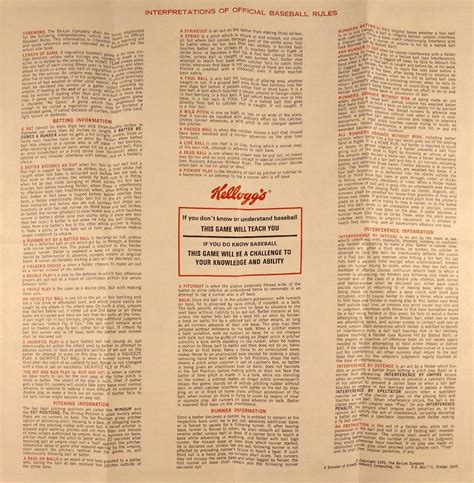 Kellogg's Major League Baseball Game - Module Library - Vassal