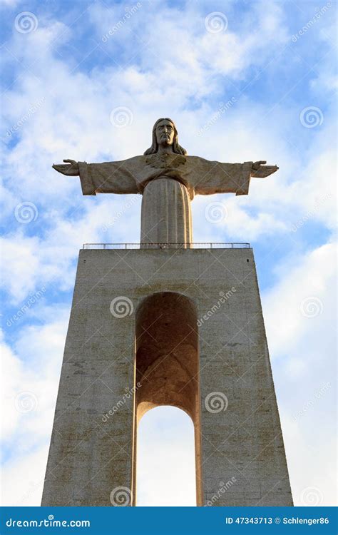 Christ The King Statue Lisbon Stock Image Image Of Religion