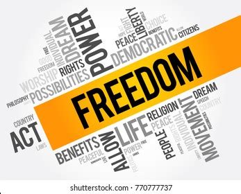 Freedom Word Cloud Collage Social Concept Stock Vector Royalty Free