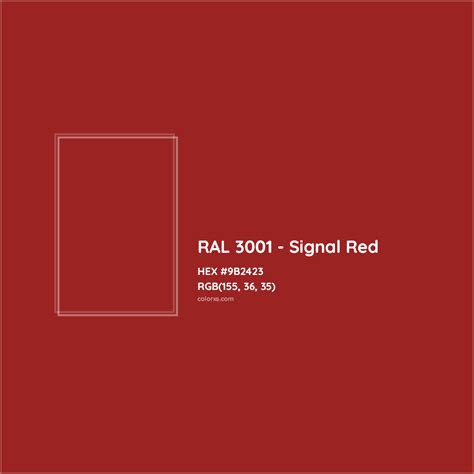 Ral 3001 Signal Red Complementary Or Opposite Color Name And Code