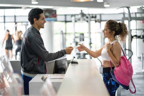 Signing Up At Gym Stock Photos Pictures And Royalty Free Images Istock