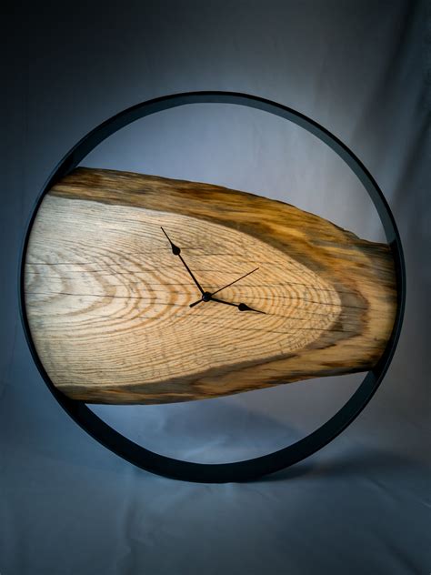 Wood Wall Clock Rustic Clock Reclaimed Wood Clock Wooden Etsy