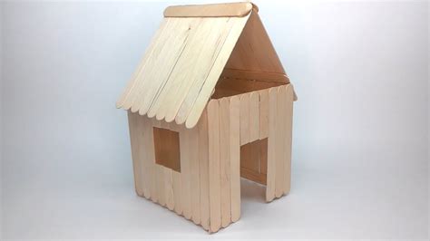 Log Cabin Popsicle Sticks House Log Cabin Craft #1 ~ Construction Paper and Craft Sticks ...