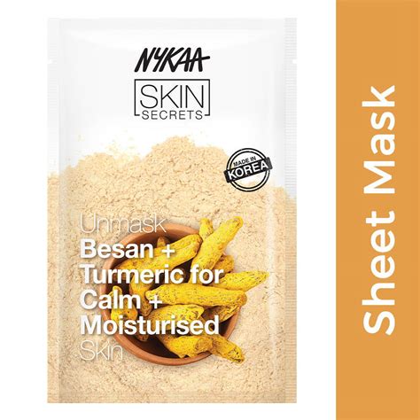 Nykaa Skin Secrets Indian Rituals Besan Turmeric Sheet Mask For Calm