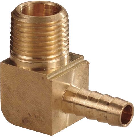 90 Degree Elbow 1 8 Male Npt X 3 16 Inch Hose Barb Brass Adaptor Fitting 60 Cnc Metalworking