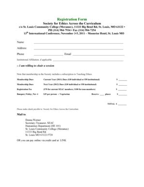 Fillable Online Rit Seac Rev Registration Form Doc Rit Fax Email