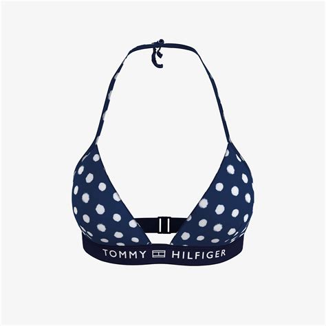 Tommy Hilfiger Triangle Fixed Foam Puantiyeli Kad N Mavi Bikini St