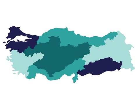 Premium Vector | Turkey map with main regions map of turkey