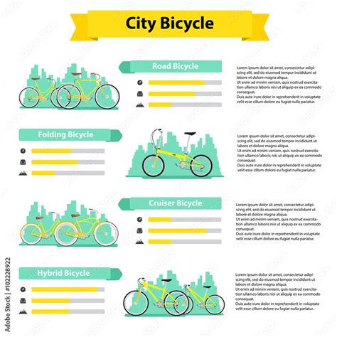 bicycle infographics types of bicycles Stock Vector | Adobe Stock