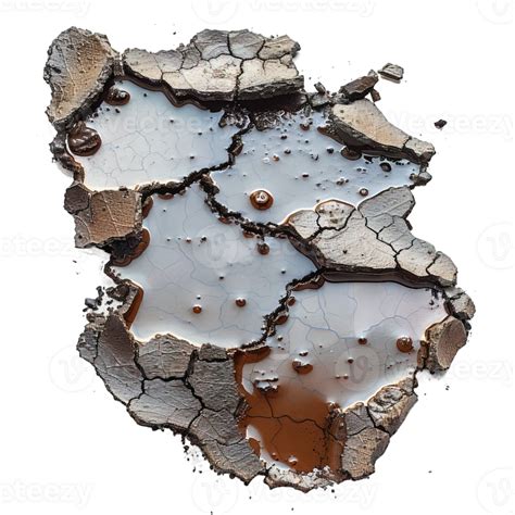 Top View Muddy Puddle Hole Isolated On Transparent Background Puddle