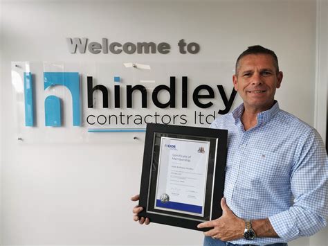 Managing Director Mark Hindley awarded MCIOB – Hindley Contractors Ltd