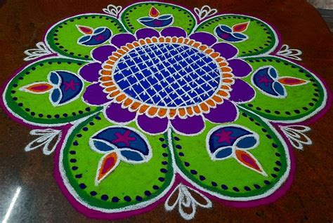 Amazing DiyaRangoli for Diwali/ kolam for Diwali/ beautiful diya mugulu