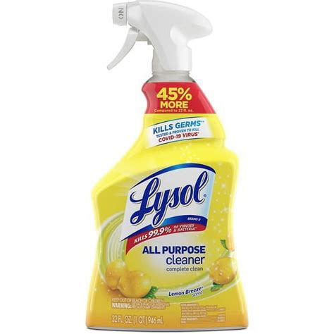 Lysol Lemon All Purpose Cleaner Ready To Use Spray Fl Oz