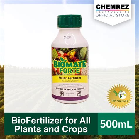 Biomate Forte Foliar Fertilizer Concentrate Ml Natural