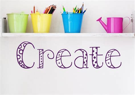 Create Wall Decal Craft Room Wall Decal Create Something Etsy