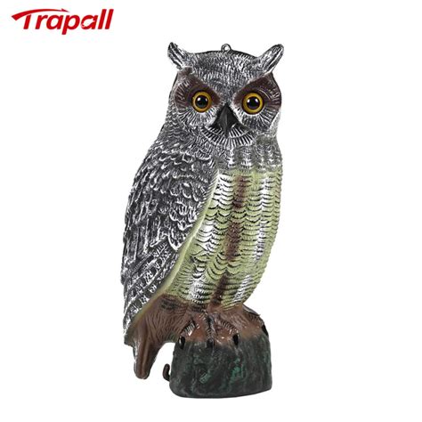 Outdoor Garden Plastic Owls Scarecrow Bird Pest Deterrent Decoy ...