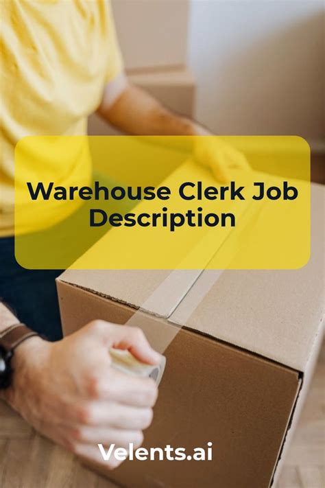 Warehouse Clerk Job Description Template