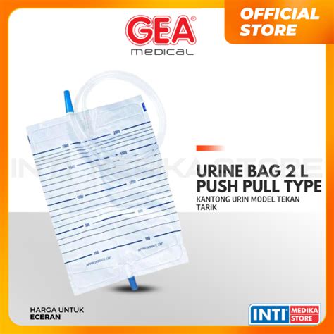 Jual GEA Urine Bag 2 L Push Pull Type Kantong Urin Model Tekan