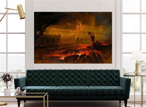 John Martin Pandemonium Canvas Print Religious Art Satan in - Etsy