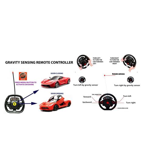 Ferrari RC car with Gravity sense control Remote & Pedal access - Buy ...