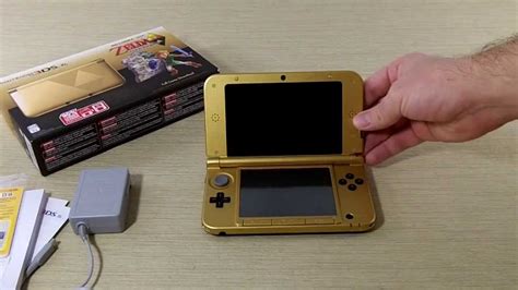 The Legend Of Zelda A Link Between Worlds Gold 3ds Xl Bundle Unboxing Youtube