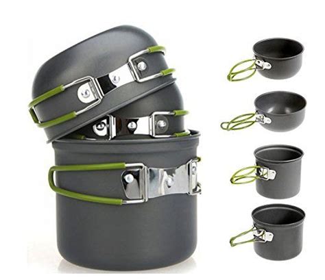 Aeroway Pcs Outdoor Camping Hiking Cookware Backpacking Cooking Picnic