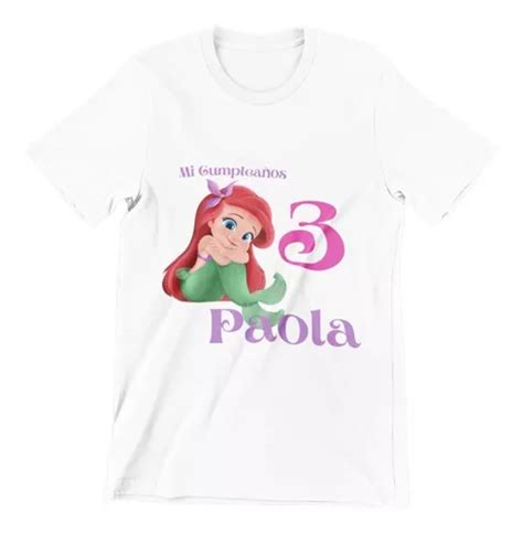 Playeras De Cumplea Os La Sirenita Ariel Disney En Venta En Tlalpan