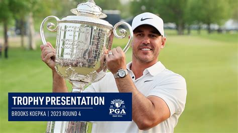 Brooks Koepka Lifts The Wanamaker Trophy Pga Championship Youtube