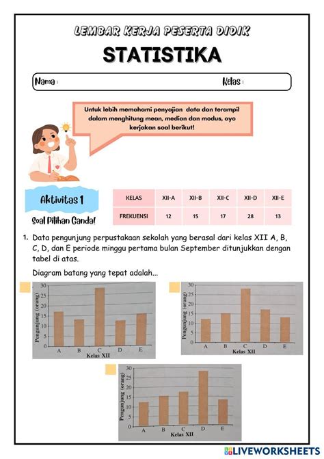 Statistika Data Tunggal Live Worksheets