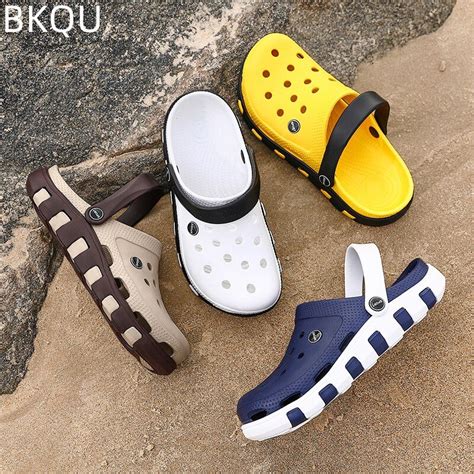 M Skie Sanda Y Eva Dwukolorowe Letnie Baotou Pla Owe Buty Croc Modne