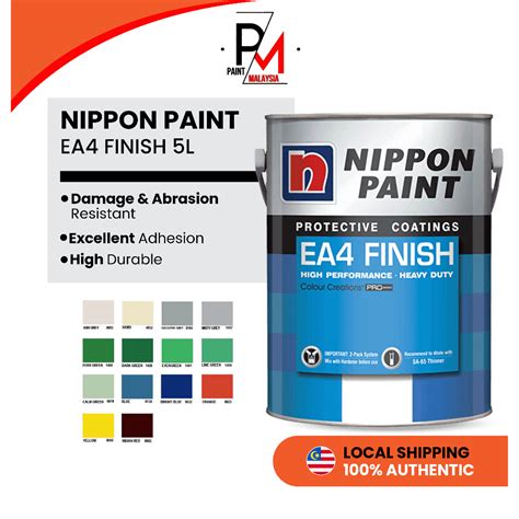 NIPPON PAINT EA4 Finish 5L Protective Coating Interior Epoxy Wall Floor