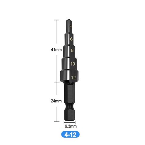 Nitrogen Coated Straight Groove Step Drill Bit Mm Mm Mm