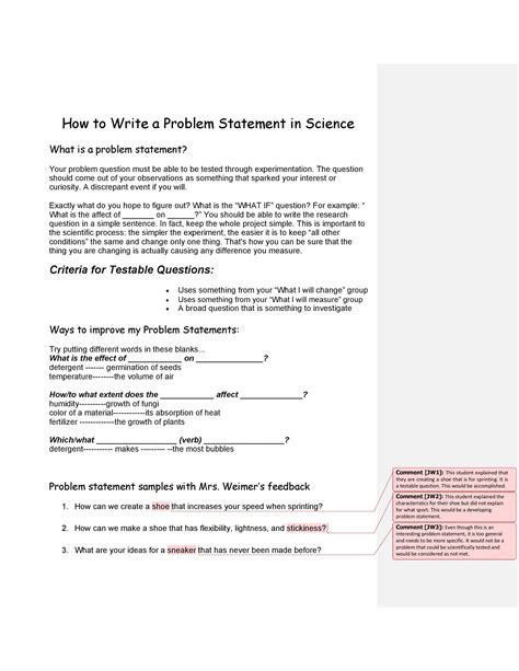 50 Printable Problem Statement Templates Ms Word Templatelab