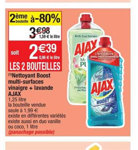 Promo Nettoyant Boost Multi Surfaces Vinaigre Lavande Ajax Chez