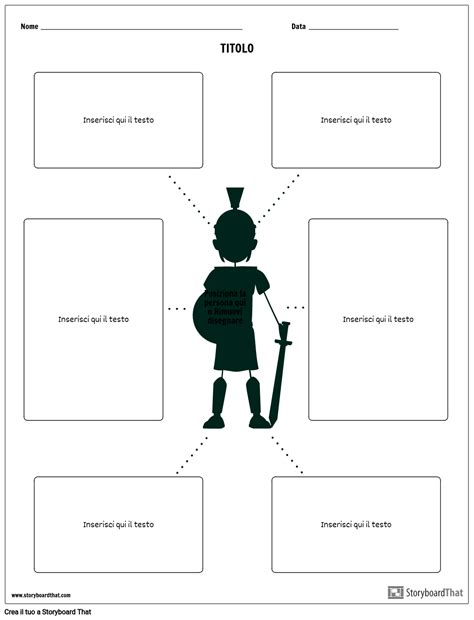 Modello Di Mappa Del Ragno Di Biografia Storyboard