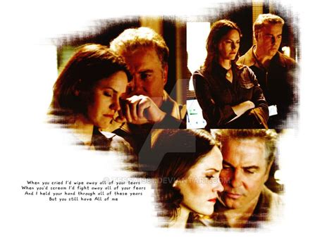 A Wallpaper Containing Gil Grissom And Sara Sidle In The Episode Empty