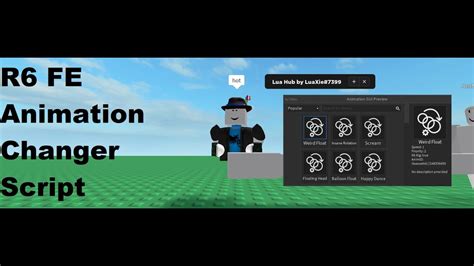 FE R6 Animation Changer Script ROBLOX LuaXe YouTube