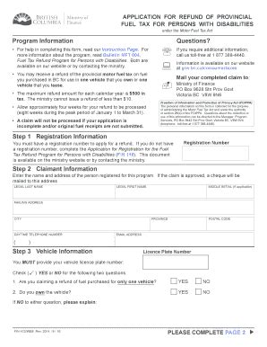 Fillable Online Hereandnowca FIN 472 This Form Is Used To Apply For A