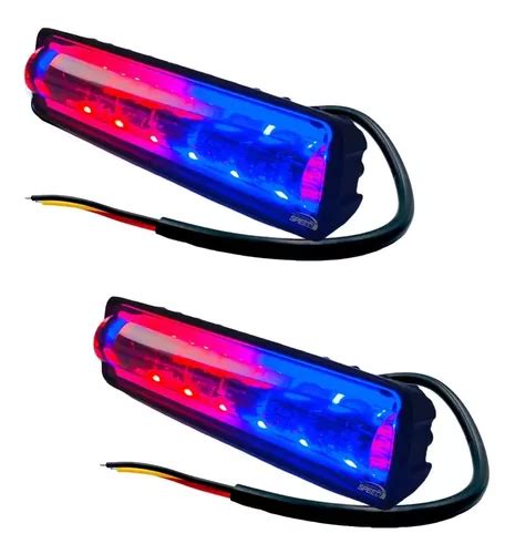 Par Faros 6 Leds Lupa Extendida Estrobo Bicolor MercadoLibre