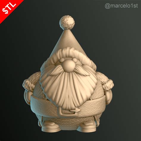 Fichier STL Père Noël mignon Modèle imprimable en 3D à téléchargerCults